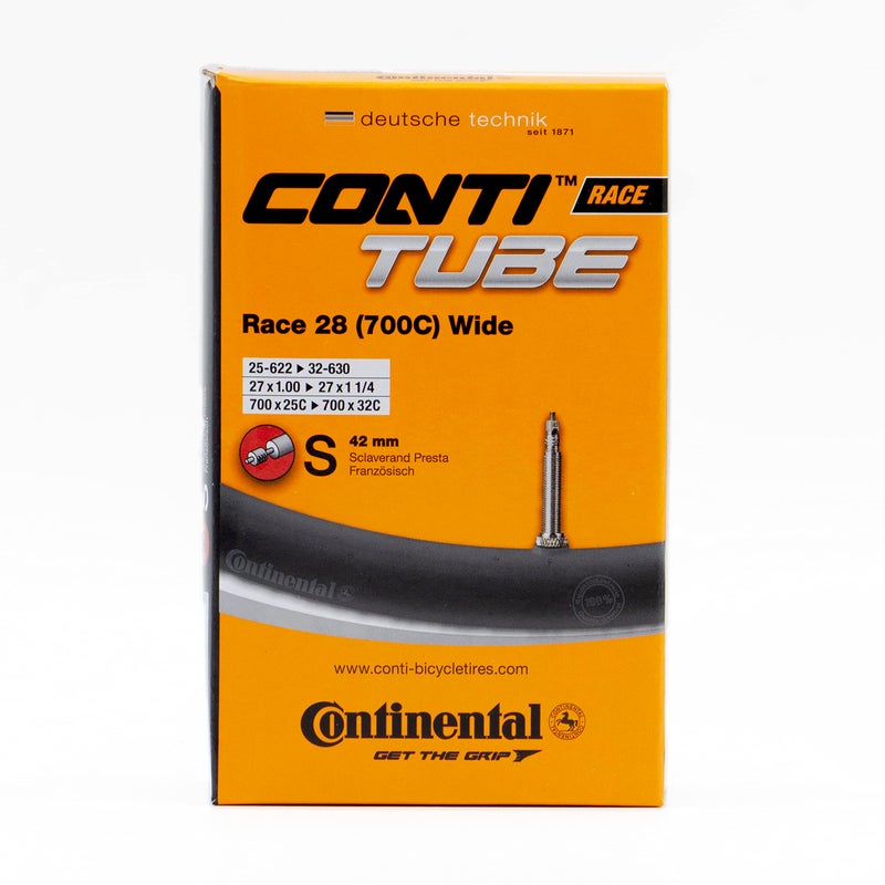 Continental 42mm Presta Valve Tube, Black, 700 x 25C-32C, Race 28-(700C)-Wide - Image 2
